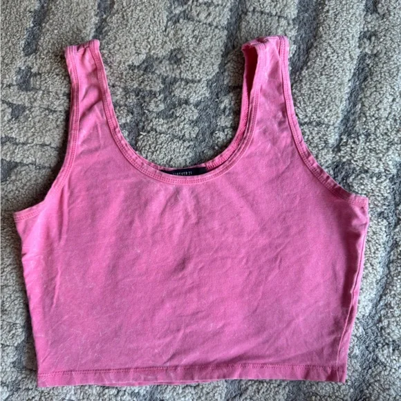 Forever 21 Pink Crop Tank Top - Picture 1 of 5